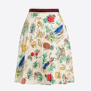 NWT J. Crew HAWAIIAN Print Skirt 0